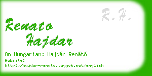 renato hajdar business card