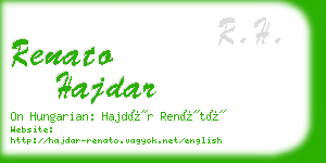 renato hajdar business card